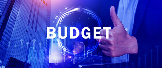 Budget Financial planning and management concept, Company budget allocation for business project management, Effective and smart budgeting, BUDGET concept.