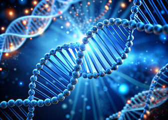 3d dna structure background, science, biology concept