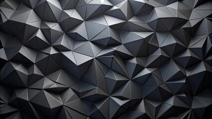 Obraz premium Black abstract polygonal background with a rendered , geometric, low poly, textured, modern, digital, design, backdrop