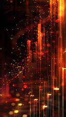 Fototapeta premium Glowing Abstract Light Patterns with Warm Hues