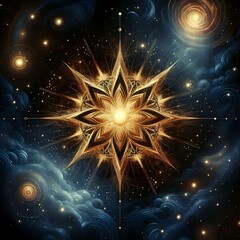 Fototapeta premium The North Star of the Universe.