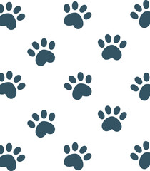 Fototapeta premium Dog Footprints Pattern