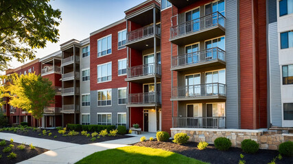 Modern Commercial Real Estate Apartment Building