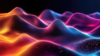Obraz premium Abstract wave background with vibrant colors. Perfect for projects about technology, science, or the future.
