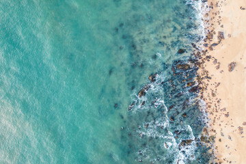 Beautiful aerial view of beach in Asia
