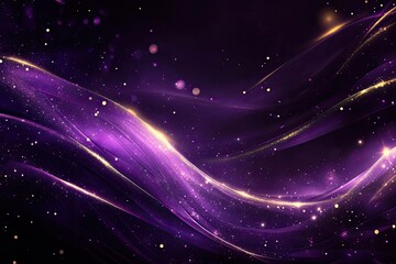 Fototapeta premium Abstract purple background with golden sparks. Perfect for adding a touch of magic and elegance to your projects.