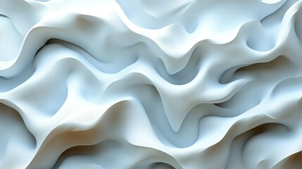 Fototapeta premium Abstract White Wavy Pattern with Subtle Texture
