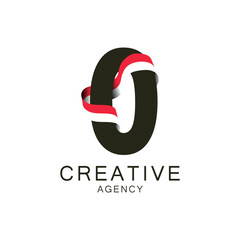 Modern Logo Design for Creative Agencies with Number zero