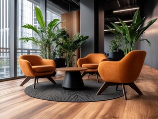 Co-working spaces, vibrant environments, collaborative workspaces, modern productivity