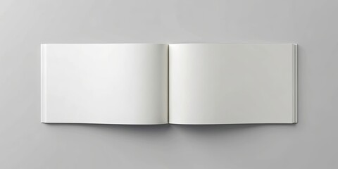 A realistic mockup of an A4 landscape magazine with blank pages for your design showcase, magazine, A4, landscape