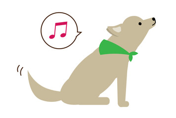 うれしそうなラブラドールレトリバーのイラスト