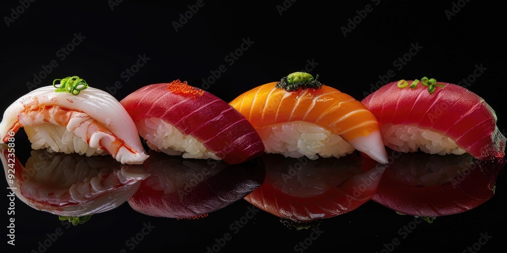 Sticker Exotic Seafood Sushi Delicacies