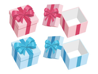 プレゼント箱開く開ける