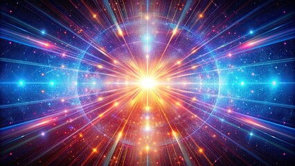 Obraz premium A surreal image of light frequencies representing the Solfeggio frequencies in hyperspace, music, sound therapy