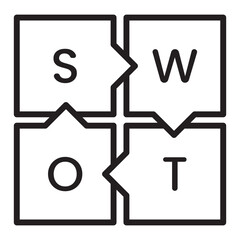 Bussines Development, SWOT Analysis Icon