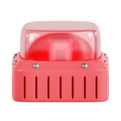 Fire Alarm 3D Icon Illustration