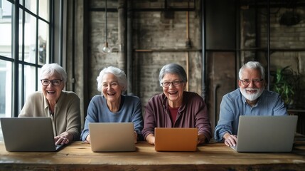 Seniors eagerly explore social media and online communication in a digital literacy course.