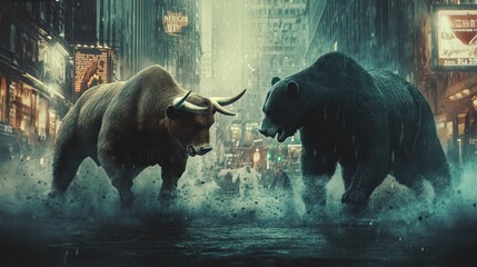 Bull vs Bear - Wall Street Showdown