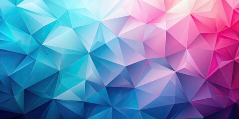 Fototapeta premium Abstract geometric shapes with soft gradient and grain effect in blue, pink, and cyan colors , desktop background, poster, modern