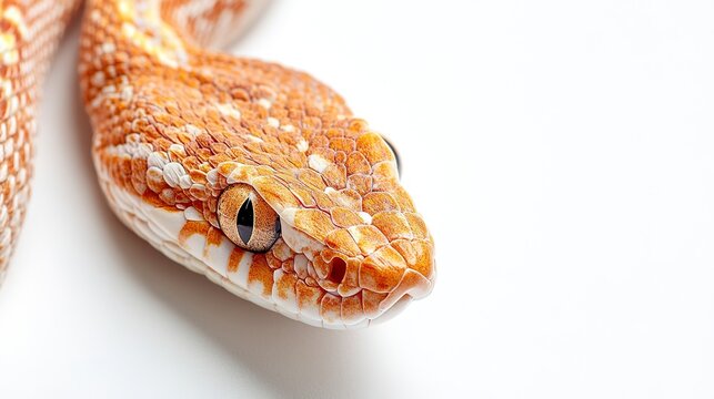 snake on white background.
