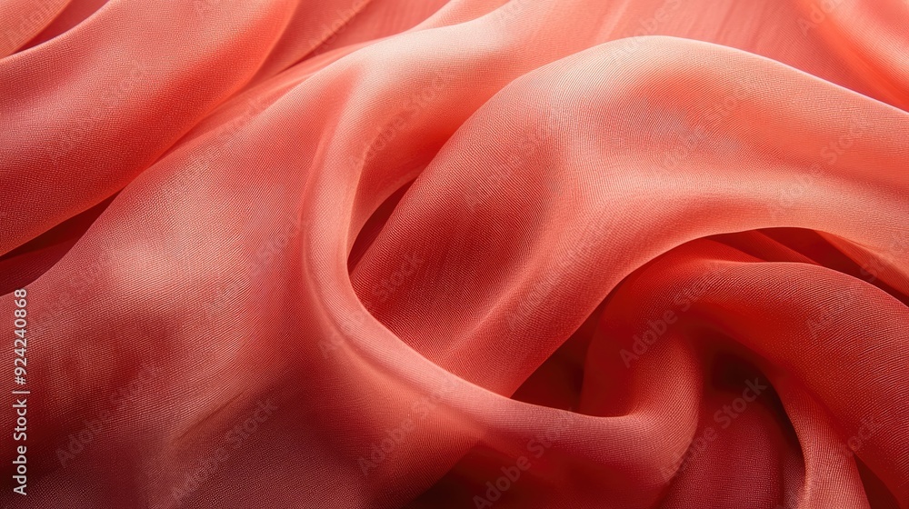 Poster soft, delicate red fabric in a flowing drape. perfect for designs that require a touch of elegance a