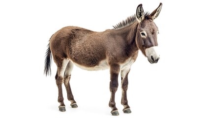 Obraz premium Donkey isolated on white background