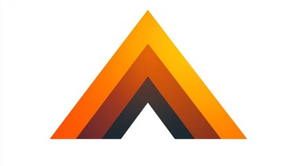 Abstract Geometric Shape in Orange and Brown Tones