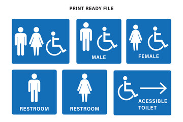 toilet sign printable, Restroom signs and toilet icons, person and signs