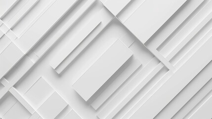 Abstract geometric white background with overlapping rectangular shapes.