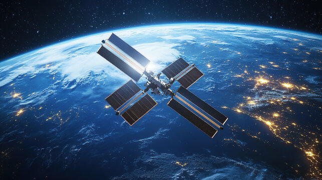 The International Space Station floating above Earth