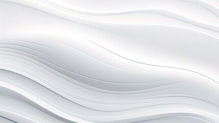 Fototapeta premium Abstract white background with curved lines and subtle shadows.