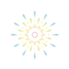 シンプルな打ち上げ花火のイラスト