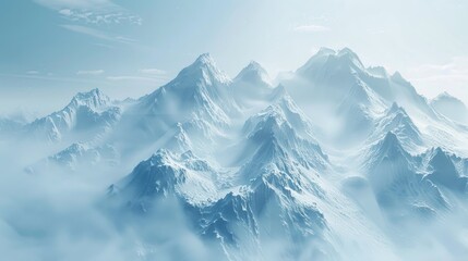 Obraz premium peak or top of snow mountain landscape 