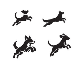 silhouettes of dogs 
