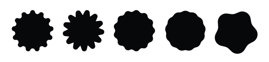 Star burst trendy retro star shape starburst