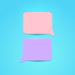 Bubbles text, illustrations of message balloons and chat boxes are suitable for dialogue templates, social media posts, banner designs and posters.