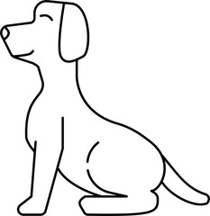 Pet sitting icon outline vector illustration