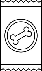 Dog food icon outline vector illustration