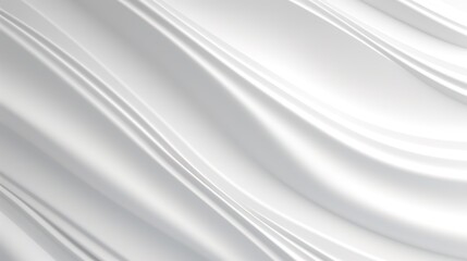 Obraz premium Abstract white fabric background with smooth curves and soft shadows.