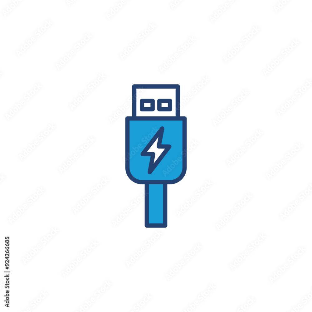 Poster usb icon vector. flash disk icon vector