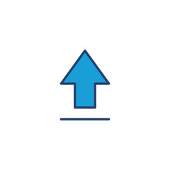 Fototapeta premium Upload icon vector. load data symbol