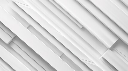 Fototapeta premium Abstract white geometric background with diagonal lines.