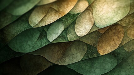 Obraz premium Abstract Green and Gold Pattern