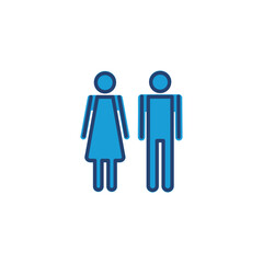 Man and woman icon vector. male and female symbol