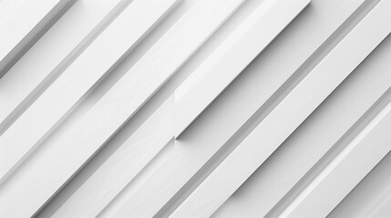 Obraz premium Abstract white geometric background with diagonal lines and shadows.
