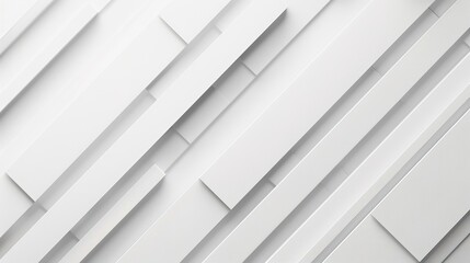 Obraz premium Abstract white geometric background with diagonal lines.