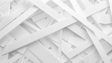 Fototapeta premium Abstract white geometric background with intersecting lines.