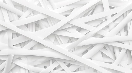 Abstract White Geometric Background with Intersecting Lines.