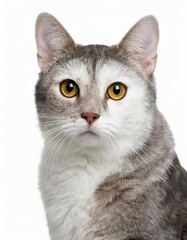Fototapeta premium 猫のポートレート（cat portrait on white background） 