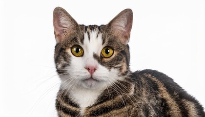 Fototapeta premium 猫のポートレート（cat portrait on white background） 
